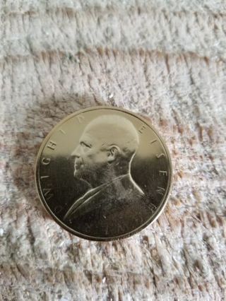 DWIGHT D EISENHOWER.VTG GOLD PLATED PRESIDENTIAL COIN/TOKEN