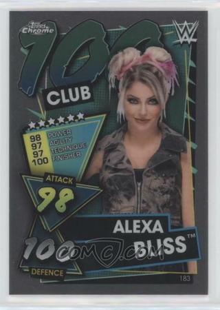 ALEXA BLISS 2021 WWE ATTAX TOPPS CHROME 100 CLUB TRADING CARD