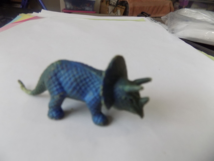 2 1/2 inch blue and green triceratops dinosaur