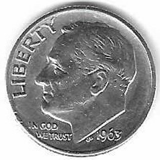 1963-D Roosevelt Dime 90% Silver U.S. 10 Cent Coin