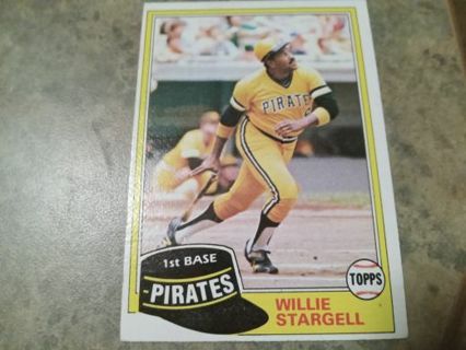 1981 TOPPS WILLIE STARGELL PITTSBURGH PIRATES BASEBALL CARD# 380