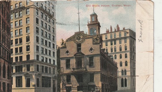 Vintage Used Postcard: (d): 1906 Old State House, Boston, MA