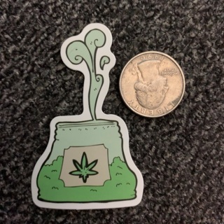 Marijuana bag sticker