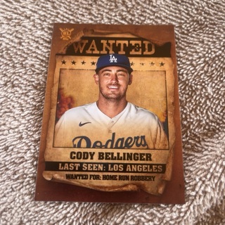 2021 Topps Big League Wanted Cody Bellinger Los Angeles Dodgers