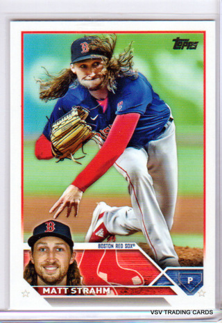 Matt Strahm, 2023 Topps Series One Card #203, Boston Red Sox, (LB2)