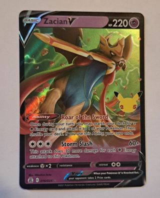 Pokémon TCG Zacian V Celebrations 016/025 Holo Ultra Rare