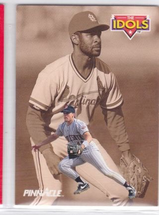 Ozzie Smith / Chuck Knoblauch 1992 Pinnacle The Idols St. Louis Cardinals Minnesota Twins