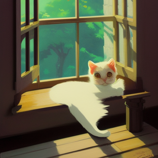 Listia Digital Collectible: Kitty in the window