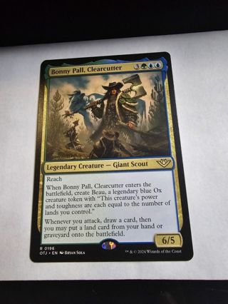 Magic the gathering mtg Bonny Pall Clearcutter rare card Outlaws Thunder Junction