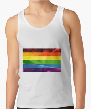 Gay Pride Flag Tank Top (L)