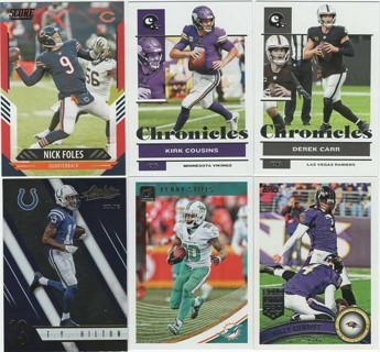 Awesome Set of 6 Football Cards w/Red Parallel!