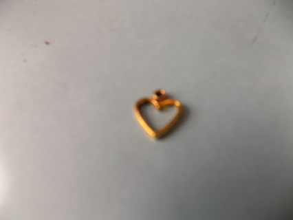 Goldtone Hollow heart charm