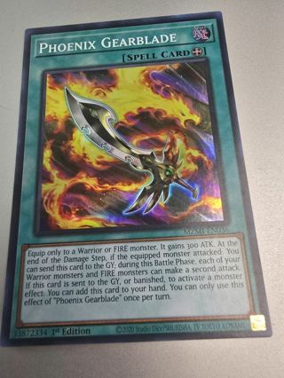 Yugioh Phoenix Gearblade holo card MZMI-EN036