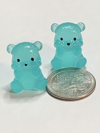 TEDDY BEARS~#6~TEAL~SET OF 2 BEARS~FREE SHIPPING!