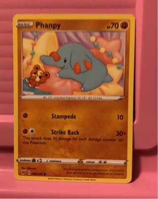 Phanpy Pokemon Card