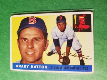 1955 - TOPPS EXMT BASEBALL - CARD NO. 131 - GRADY HATTON - RED SOX