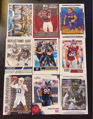 9 football cards 