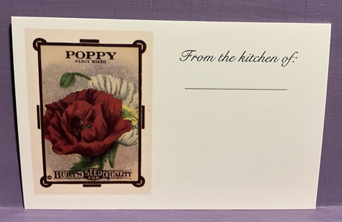 Poppy Recipe Cards