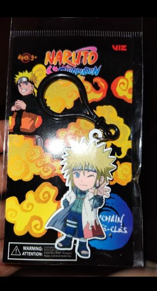 Naruto Japanese Anime Rubber Keychain 4th Hokage Minato Namikaze