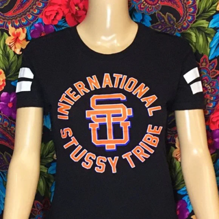 Women's Stussy Shirt International Tribe Top Size Extra Small (XS) Black