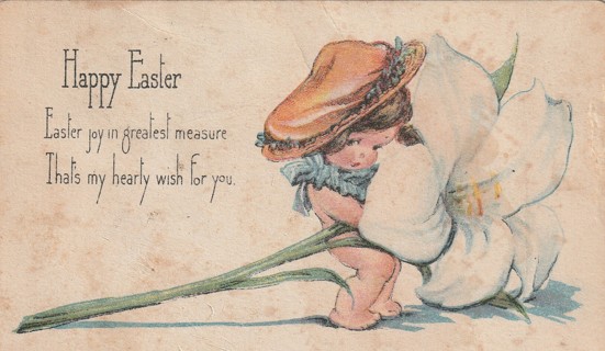 Vintage Used Postcard: (u): 1917 Happy Easter