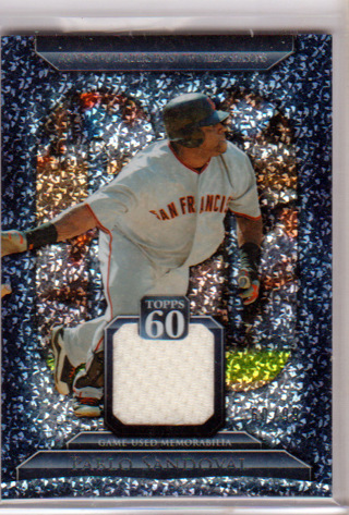 Pablo Sandoval,  2011 Topps 60  RELIC Card #T60R-PS,  Sparkle Variation, San Francisco Giants,  (EL)