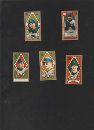 Five 2003 Topps mini cards