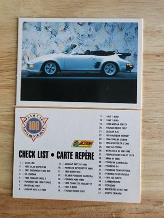 Porsche Slopenose #75 w/checklist card