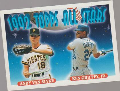 1993 TOPPS ALL-STAR #405 KEN GRIFFEY JR ANDY VAN SLYKE SEATTLE MARINERS