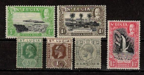St Lucia Unused Stamps with King George 5