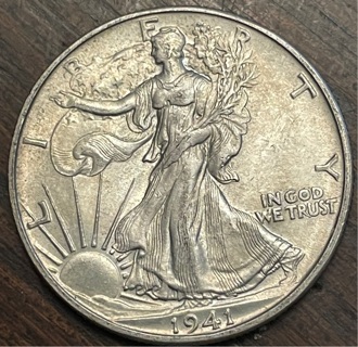 1941 D Silver Walking Liberty Half Dollar UNCIRCULATED 90% Silver