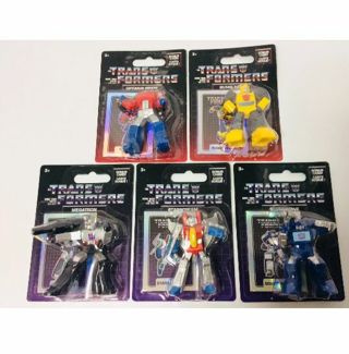 TRANSFORMERS Mini Figures w/Card Set Of 5 (Optimus, Bumblebee, Megatron..) NEW Hasbro