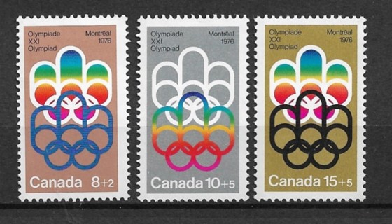 1974 Canada ScB1-3 Olympics MNH complete set of 3 