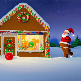 Listia Digital Collectible: Santa Claus Loves The Gingerbread House