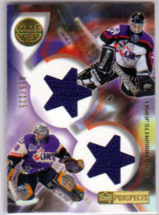 Michael Garnett & Daniel Boisclair, 2001 Upper Deck Hockey Prospects RELIC Card #C-86, (L3)