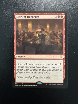 Disrupt Decorum MTG Magic the Gathering AFC Rare Card