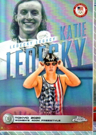 2024 Topps Chrome Olympics Katie Ledecky Legacy KL3