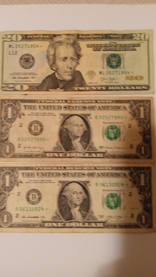 $20 star note plus bonus $1 star notes 