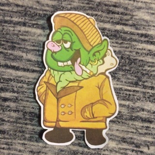 Stoner Green Goblin Paper Sticker | 1 3/4" x 2 3/4"
