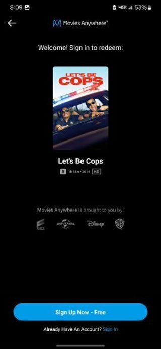 Lets be cops Digital HD movie code MA/VUDU/iTunes