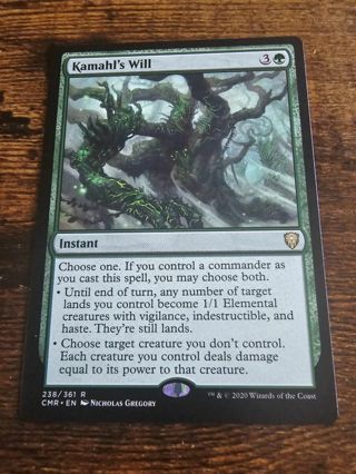 Magic the gathering mtg Kamalhs Will rare card Commander Legends