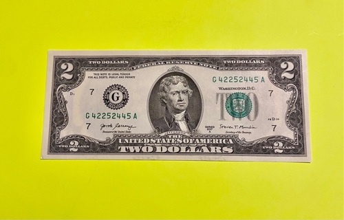 Two Dollar Fancy Serial Number!!