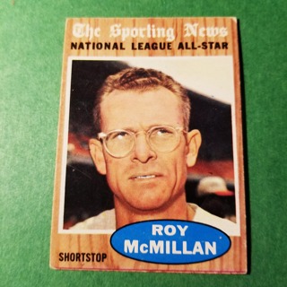 1962 - TOPPS BASEBALL CARD NO. 393 - ROY McMILLAN - N.L. ALLSTAR