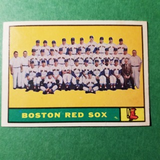 1961 - TOPPS EXMT - NRMT BASEBALL - CARD   NO. 337 - BOSTON TEAM  - RED SOX