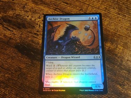 Magic the gathering mtg Archive Dragon foil Wilds of Eldraine