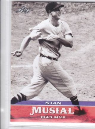 Stan Musial 2015 Leaf Heroes of Baseball Stan Musial Milestones (4) St. Louis Cardinals