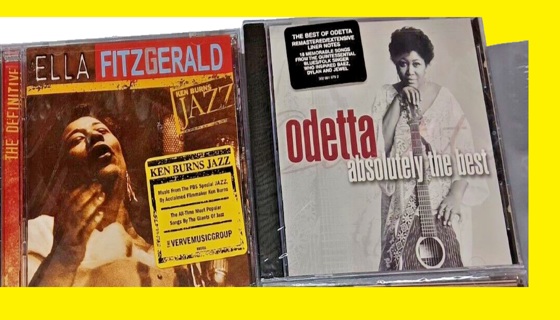 2 sealed new audio music cds - odetta and ella fitzgerald