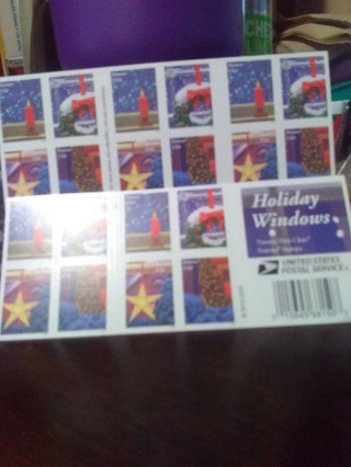 100 Brand New Holiday Windows Forever Stamps