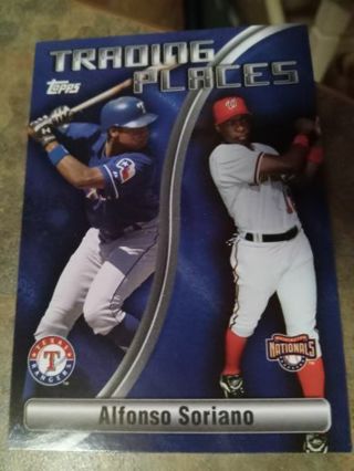 2006 TOPPS TRADING PLACES ALFONSO SORIANO WASHINGTON NATIONALS BASEBALL CARD# TP-AS