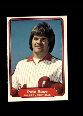 Pete Rose 1982 Fleer Baseball Card #256 Philadelphia Phillies